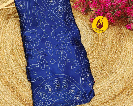 Premium Japan Satin Crape with Original Mirror Sarees - AJRAK9