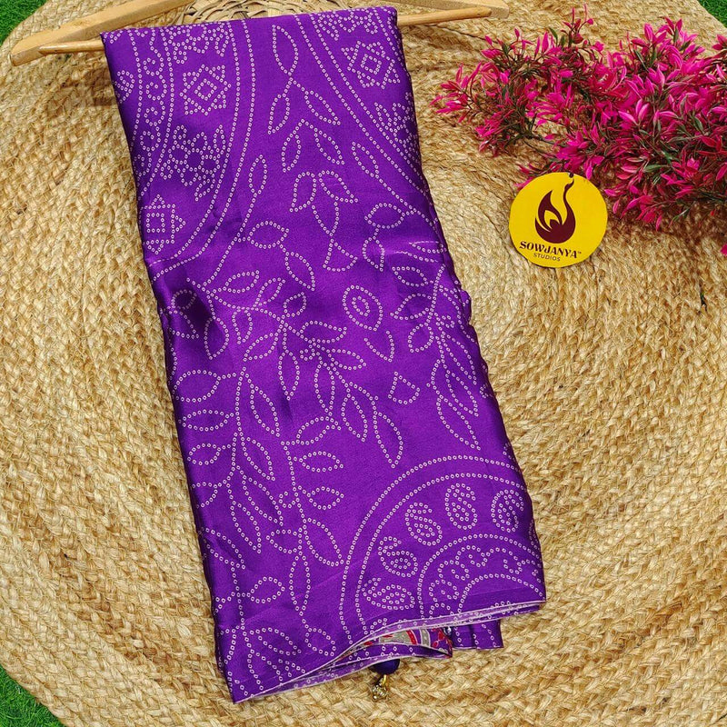 Premium Japan Satin Crape with Original Mirror Sarees - AJRAK5