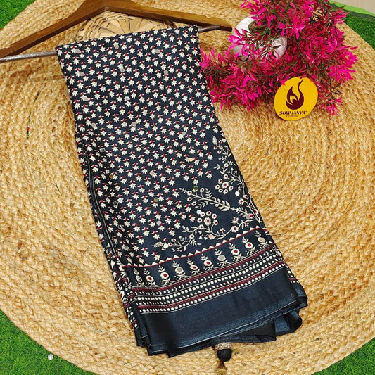 Japan Satin Crape Original Mirror Sarees18 - AJRAK