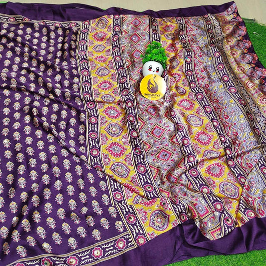 Japan Satin Crape Original Mirror Sarees21 - AJRAK