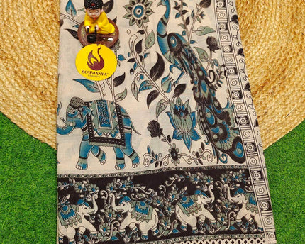ORIGINAL PEDANA KALAMKARI Cotton Sarees - BOMMA16