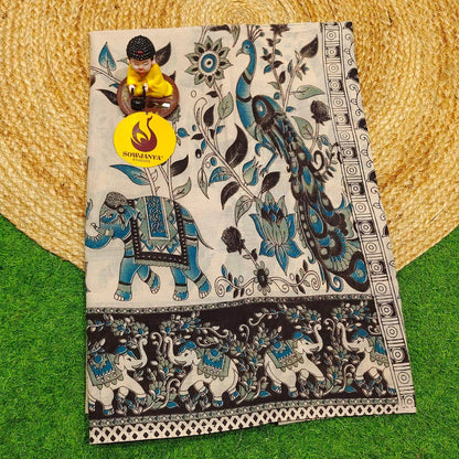 ORIGINAL PEDANA KALAMKARI Cotton Sarees - BOMMA16