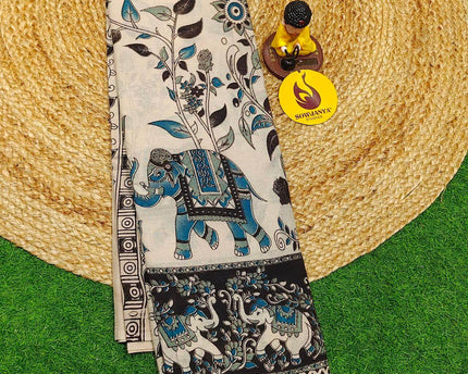 ORIGINAL PEDANA KALAMKARI Cotton Sarees - BOMMA16