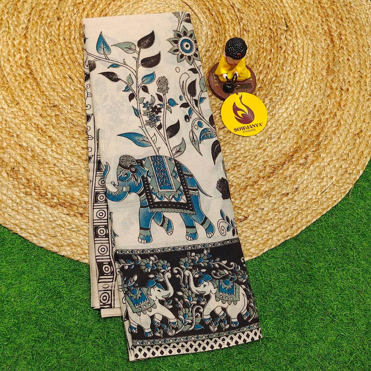 ORIGINAL PEDANA KALAMKARI Cotton Sarees - BOMMA16