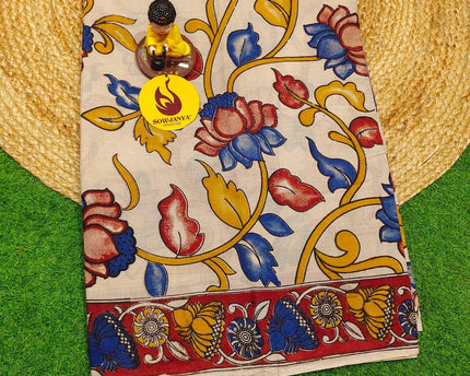 ORIGINAL PEDANA KALAMKARI Cotton Sarees - BOMMA21