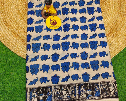 ORIGINAL PEDANA KALAMKARI Cotton Sarees - BOMMA26