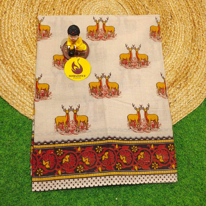 ORIGINAL PEDANA KALAMKARI Cotton Sarees - BOMMA17