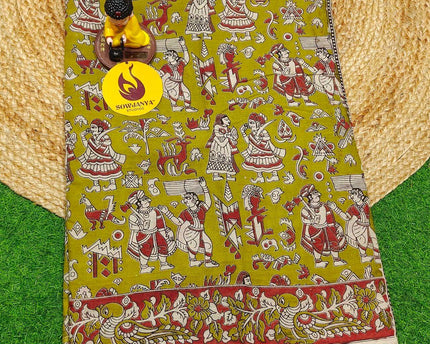 ORIGINAL PEDANA KALAMKARI Cotton Sarees - BOMMA18