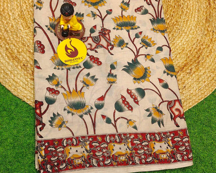 ORIGINAL PEDANA KALAMKARI Cotton Sarees - BOMMA20