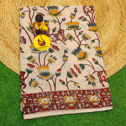 ORIGINAL PEDANA KALAMKARI Cotton Sarees - BOMMA20