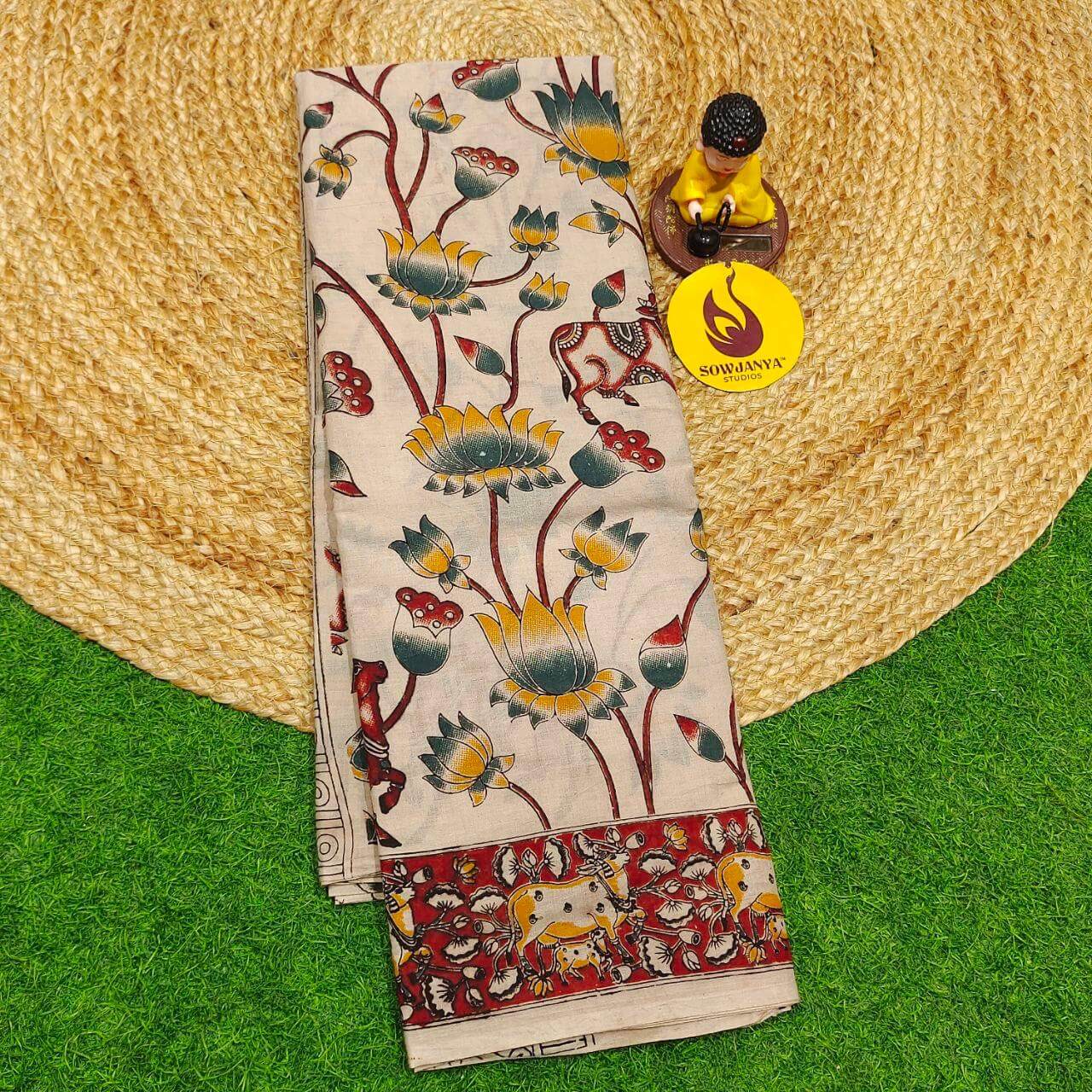 ORIGINAL PEDANA KALAMKARI Cotton Sarees - BOMMA20