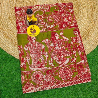 ORIGINAL PEDANA KALAMKARI Cotton Sarees - BOMMA19