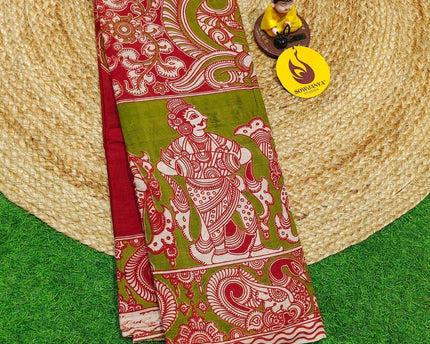ORIGINAL PEDANA KALAMKARI Cotton Sarees - BOMMA19