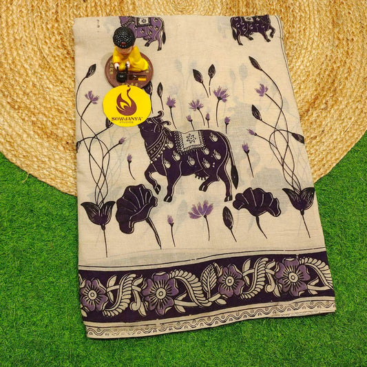 ORIGINAL PEDANA KALAMKARI Cotton Sarees - BOMMA23