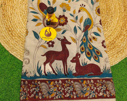 ORIGINAL PEDANA KALAMKARI Cotton Sarees - BOMMA29