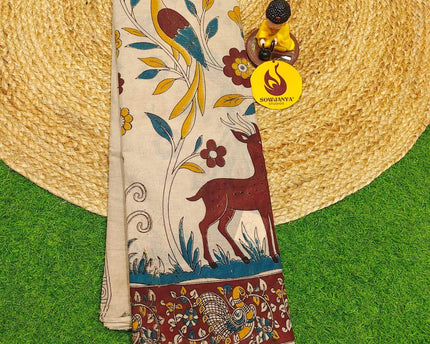 ORIGINAL PEDANA KALAMKARI Cotton Sarees - BOMMA29