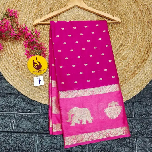 Premium Quality Mysore Crepe Sarees - MYSORE07