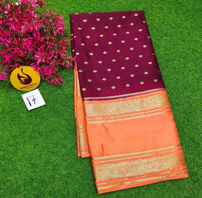 Premium Quality Mysore Crepe Sarees - MYSORE017