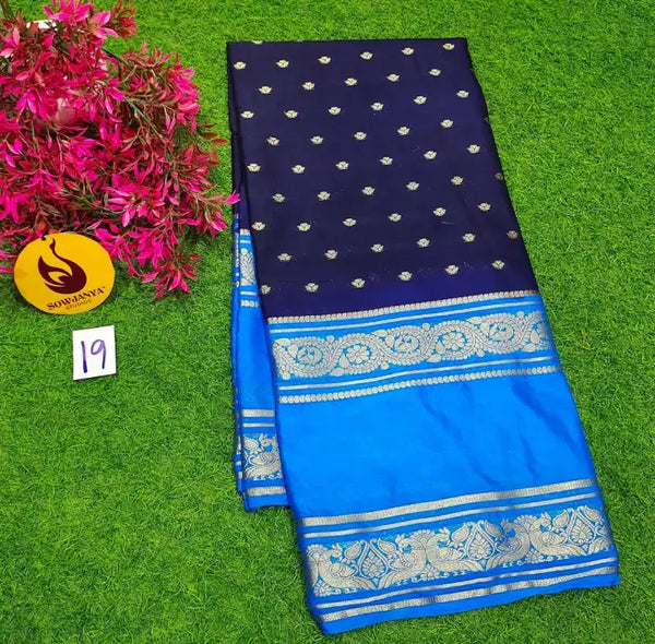 Premium Quality Mysore Crepe Sarees - MYSORE019