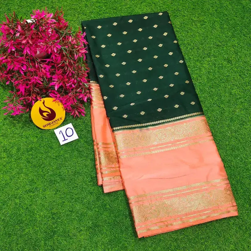 Premium Quality Mysore Crepe Sarees - MYSORE010
