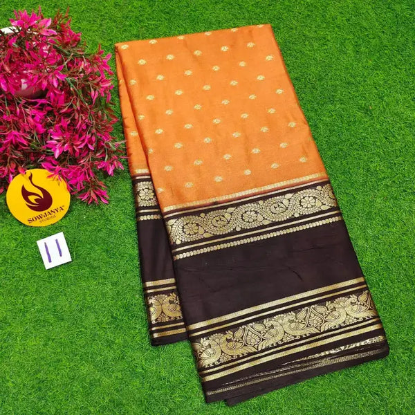 Premium Quality Mysore Crepe Sarees - MYSORE011