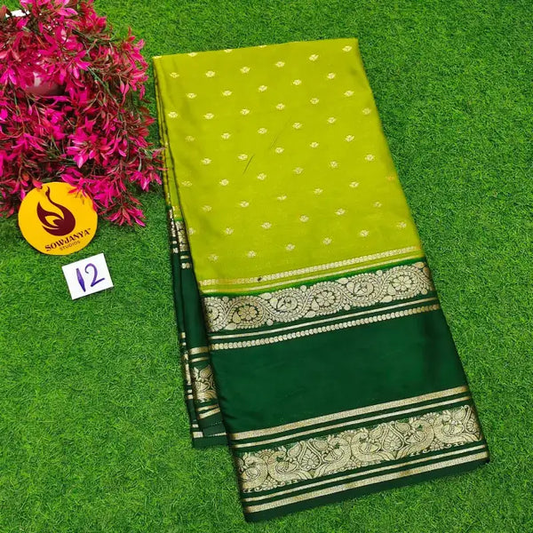 Premium Quality Mysore Crepe Sarees - MYSORE012