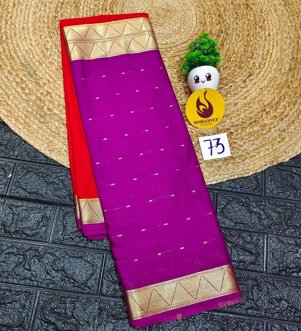 Premium Quality Mysore Crepe Sarees   - MYSORE073