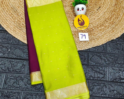 Premium Quality Mysore Crepe Sarees  - MYSORE079