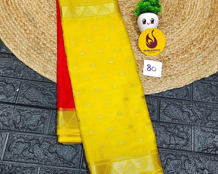 Premium Quality Mysore Crepe Sarees  - MYSORE080