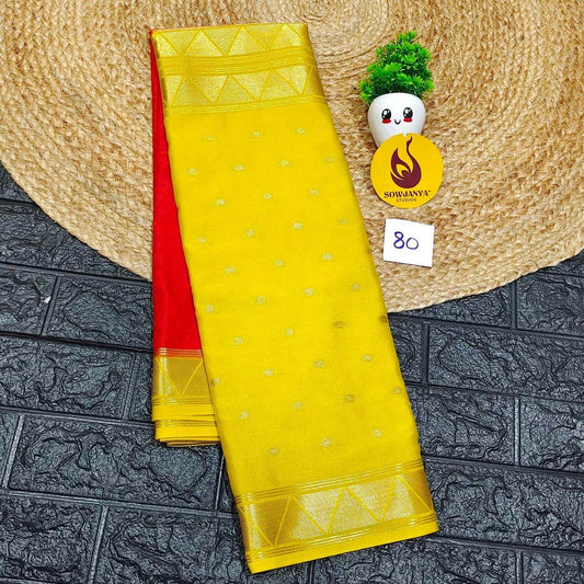 Premium Quality Mysore Crepe Sarees  - MYSORE080