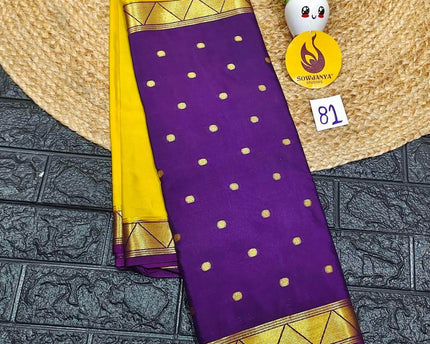 Premium Quality Mysore Crepe Sarees  - MYSORE081