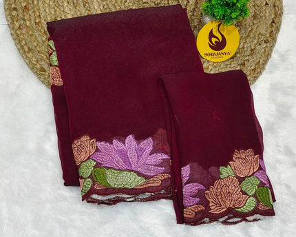 Designer Space Silk  Sarees -  SSBEW4(WINE)