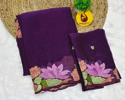 Designer Space Silk  Sarees -  SSBEW3(PURPLE)