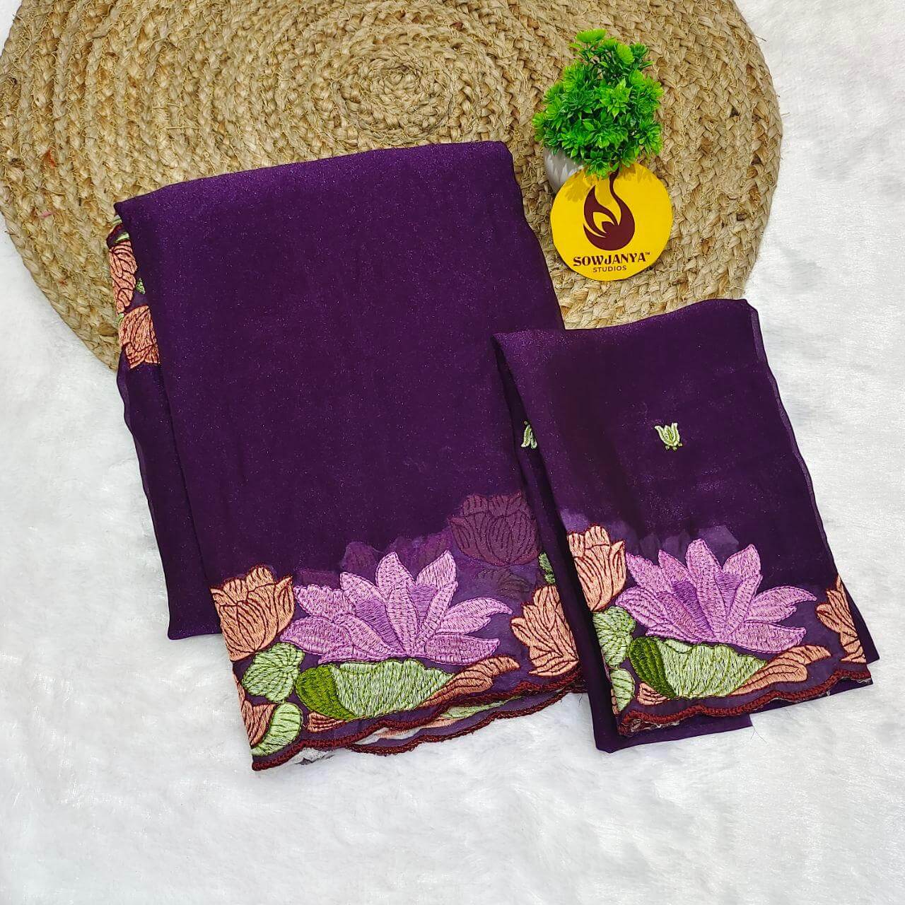 Designer Space Silk  Sarees -  SSBEW (PURPLE)