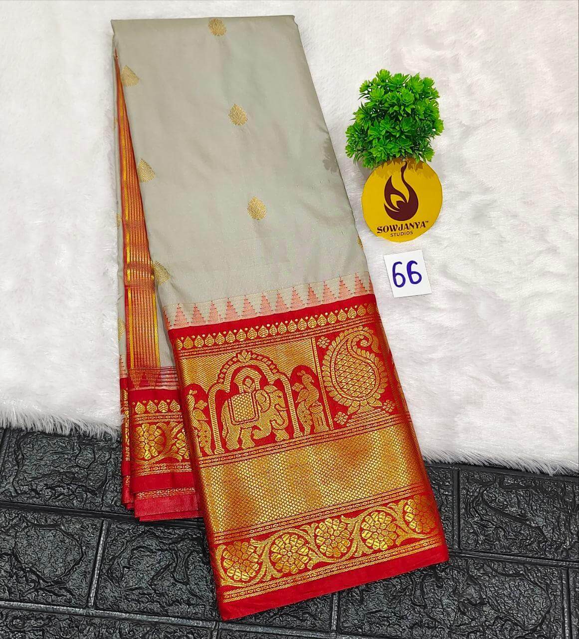 Premium Semi Gadwal  Sarees - VIBE66