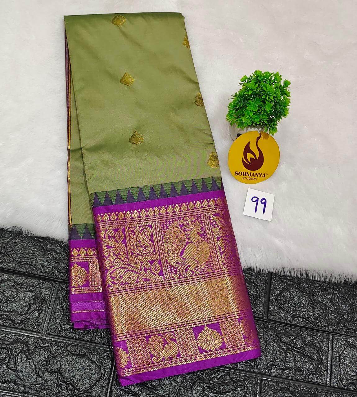 Premium Semi Gadwal  Sarees - VIBE99