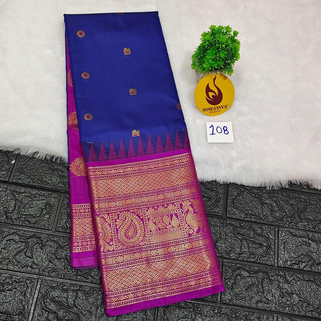 Premium Semi Gadwal  Sarees - VIBE108