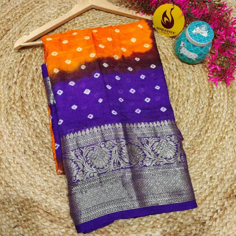 Original BANDINI Sarees with Blouse - CANDY10