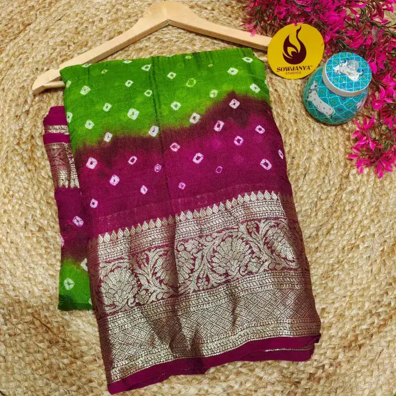 Original BANDINI Sarees with Blouse - CANDY11