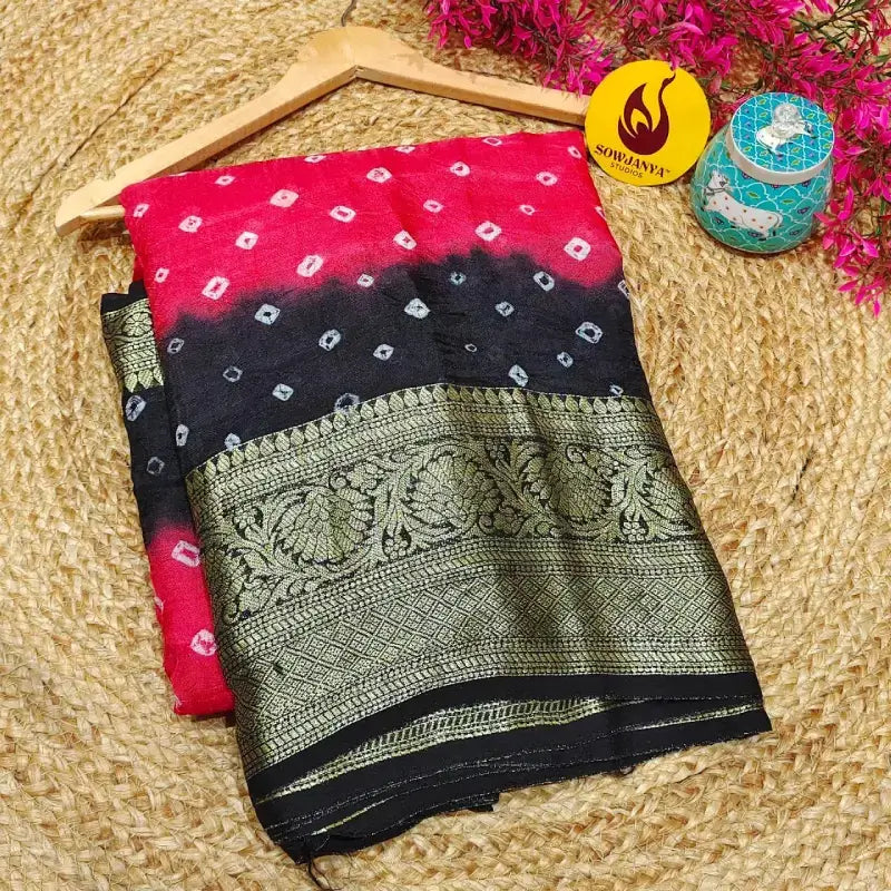 Original BANDINI Sarees with Blouse - CANDY12