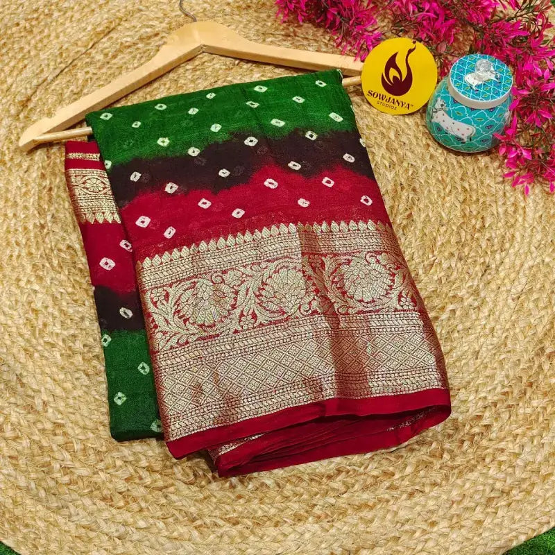 Original BANDINI Sarees with Blouse - CANDY13