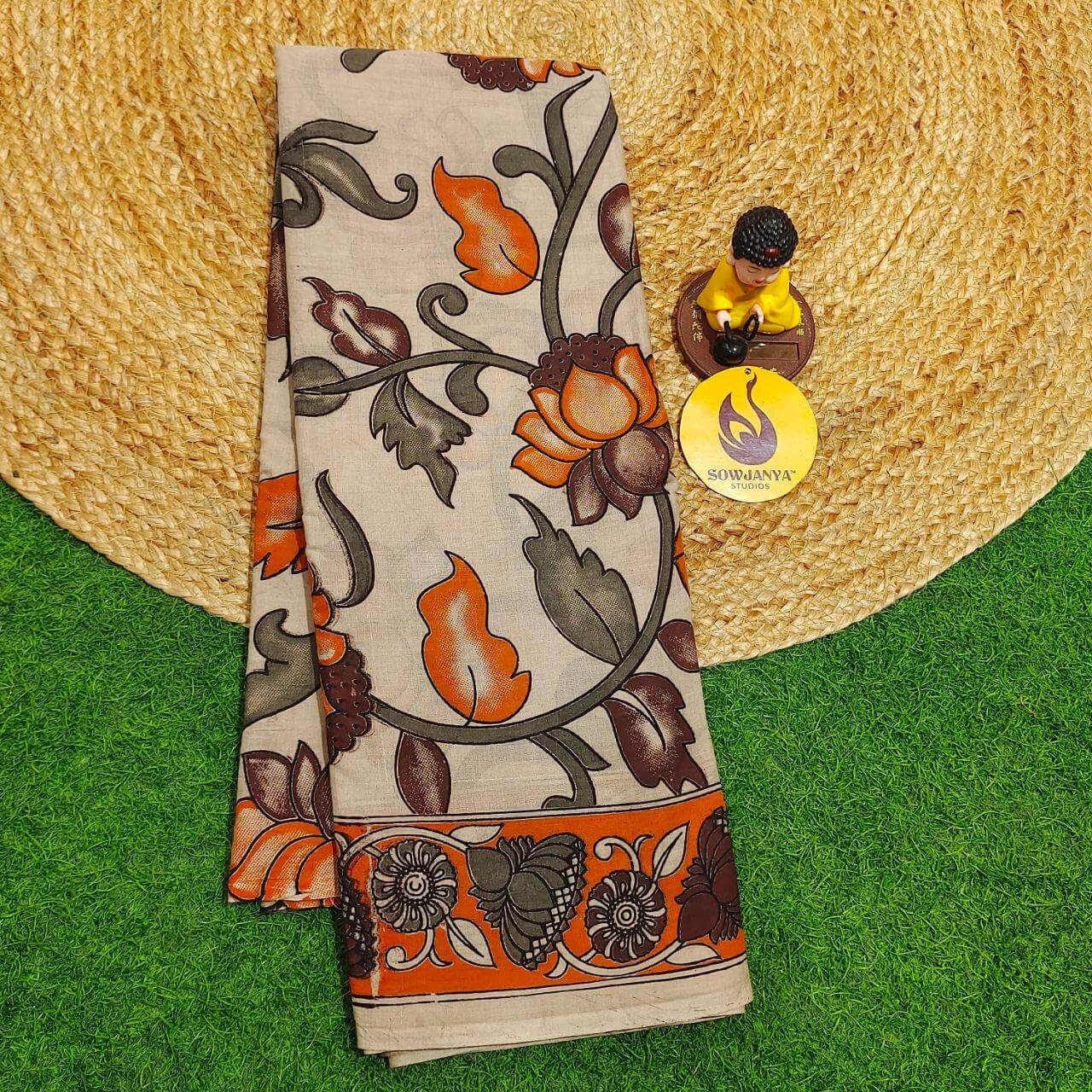 ORIGINAL PEDANA KALAMKARI Cotton Sarees (33)- BOMMA