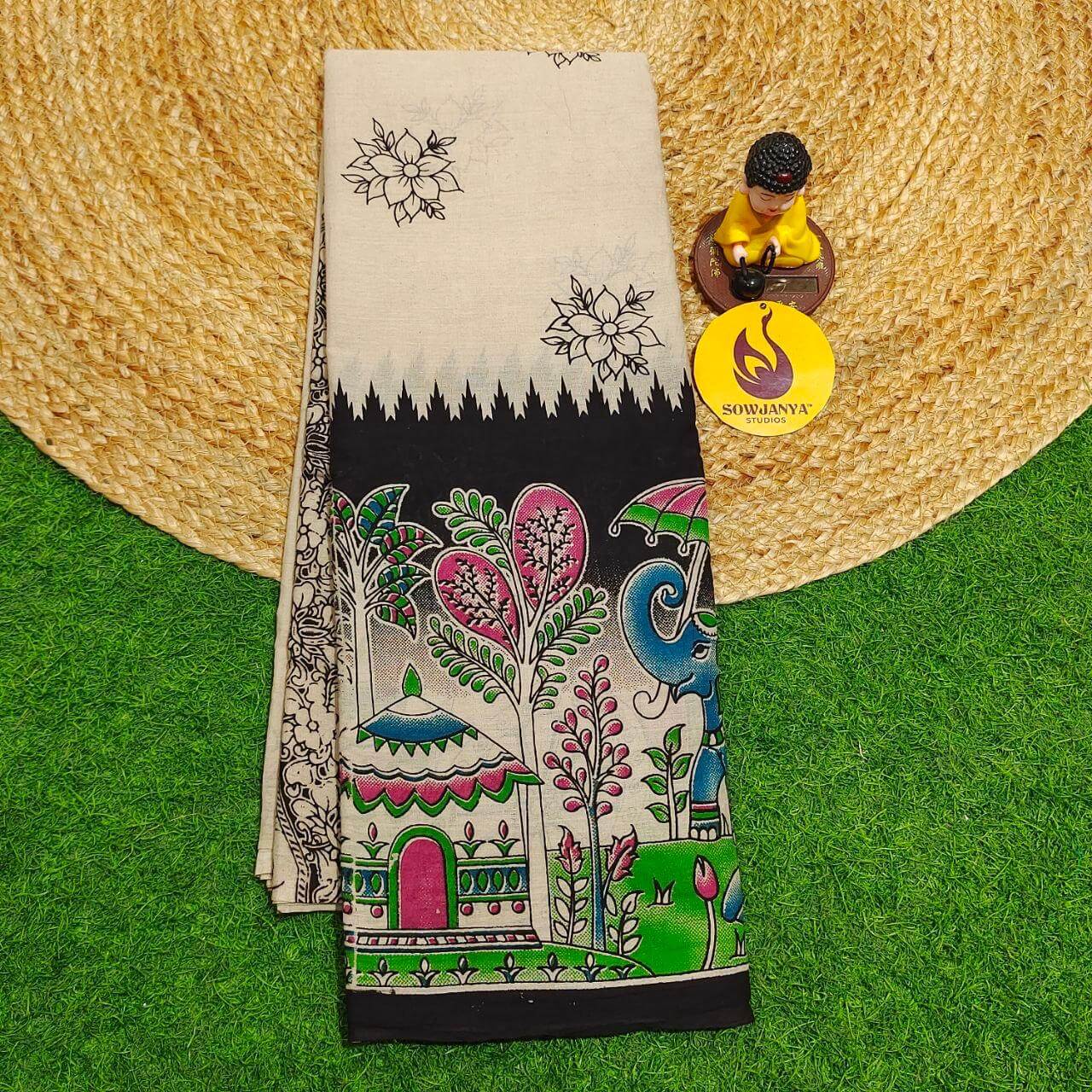 ORIGINAL PEDANA KALAMKARI Cotton Sarees (42)- BOMMA