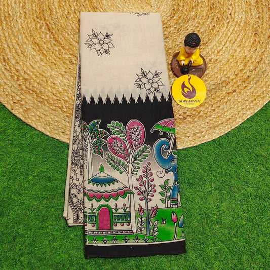 ORIGINAL PEDANA KALAMKARI Cotton Sarees (42)- BOMMA