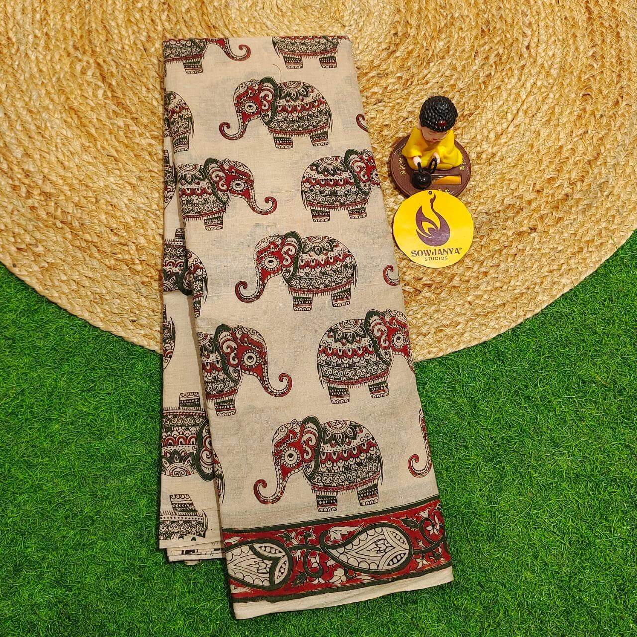 ORIGINAL PEDANA KALAMKARI Cotton Sarees (37)- BOMMA