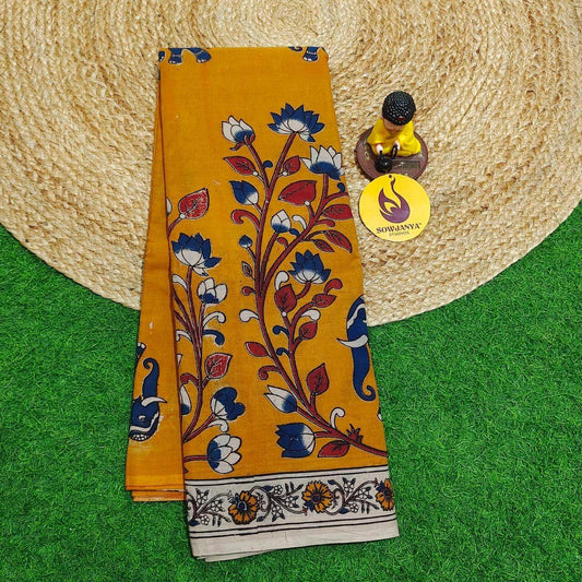 ORIGINAL PEDANA KALAMKARI Cotton Sarees (40)- BOMMA