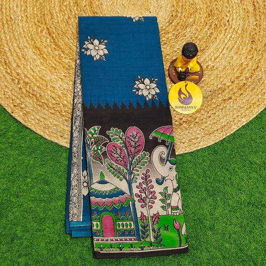 ORIGINAL PEDANA KALAMKARI Cotton Sarees (41)- BOMMA