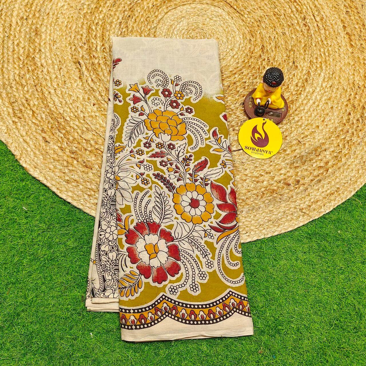 ORIGINAL PEDANA KALAMKARI Cotton Sarees (46)- BOMMA