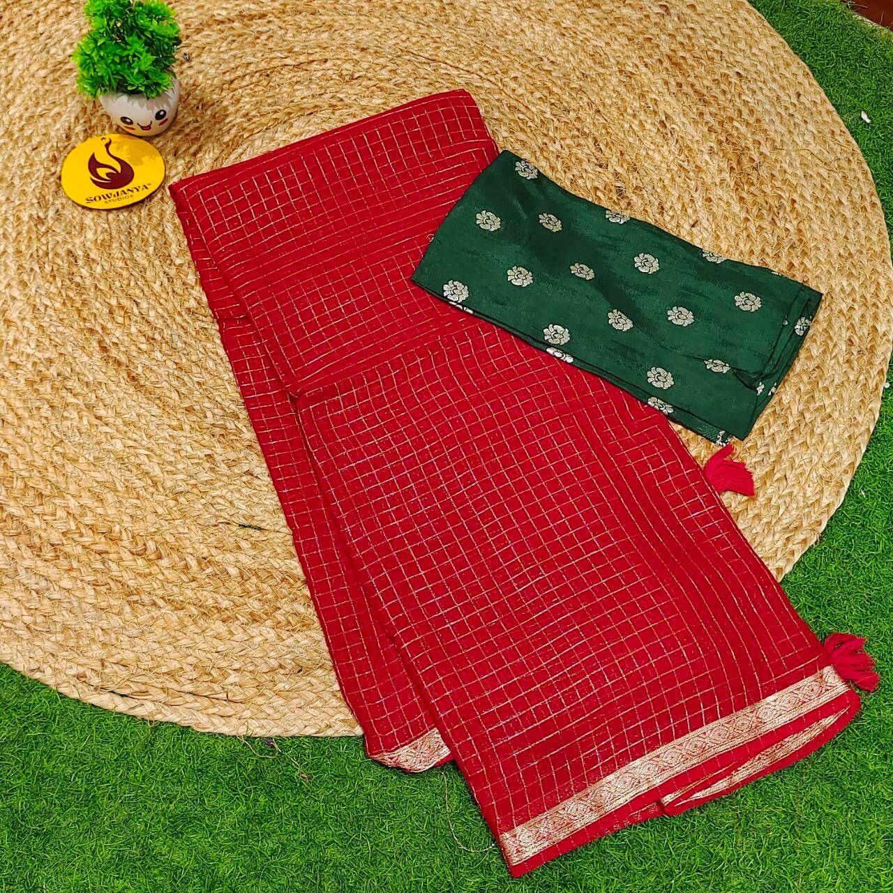 Premium Viscose Georgette Saree(8) - BLAST