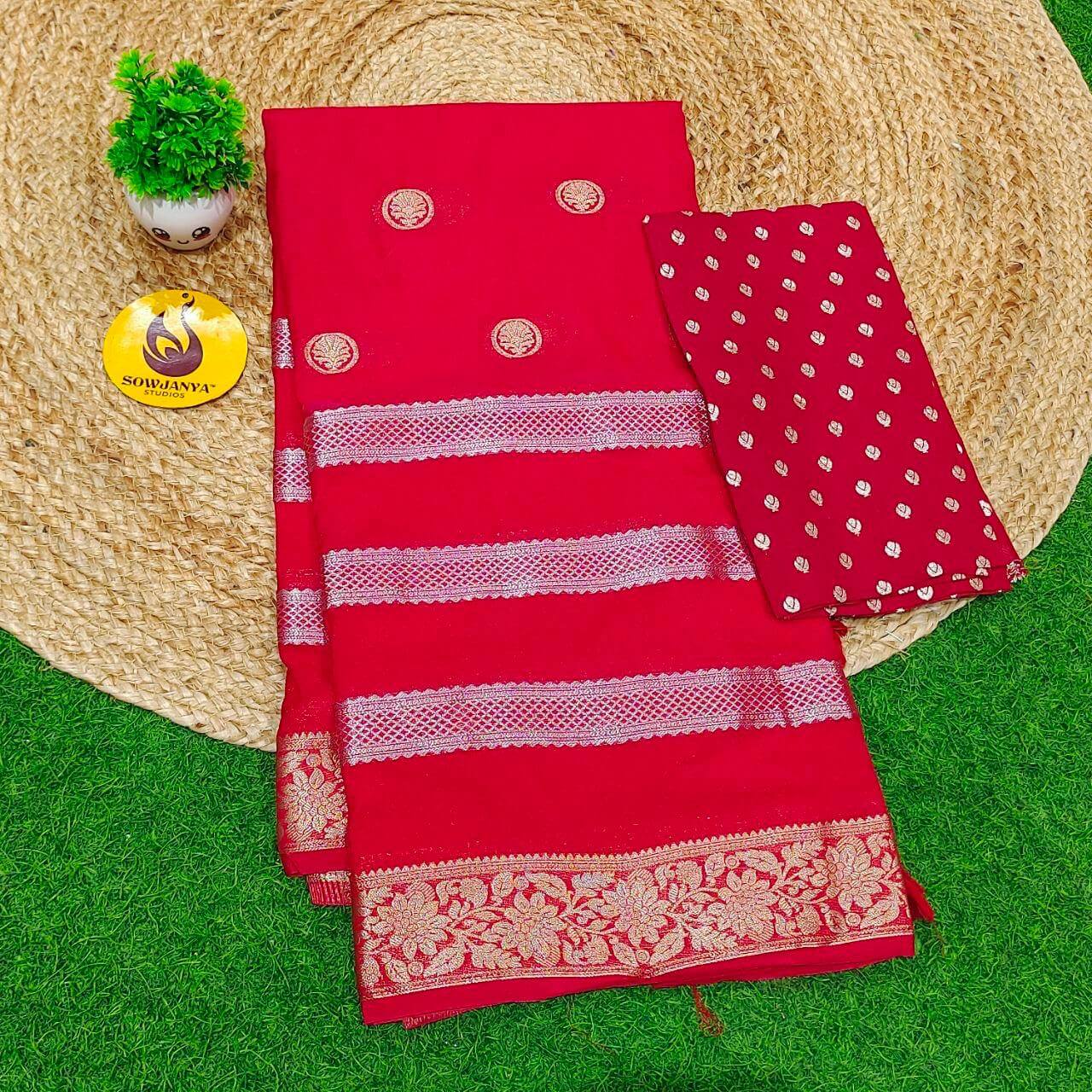 Premium Viscose Georgette Saree(2) - BLAST